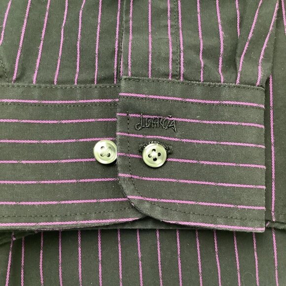 Jerry Garcia Button Up Striped Long Sleve Shirt Men’s Size XL - Picture 8 of 9